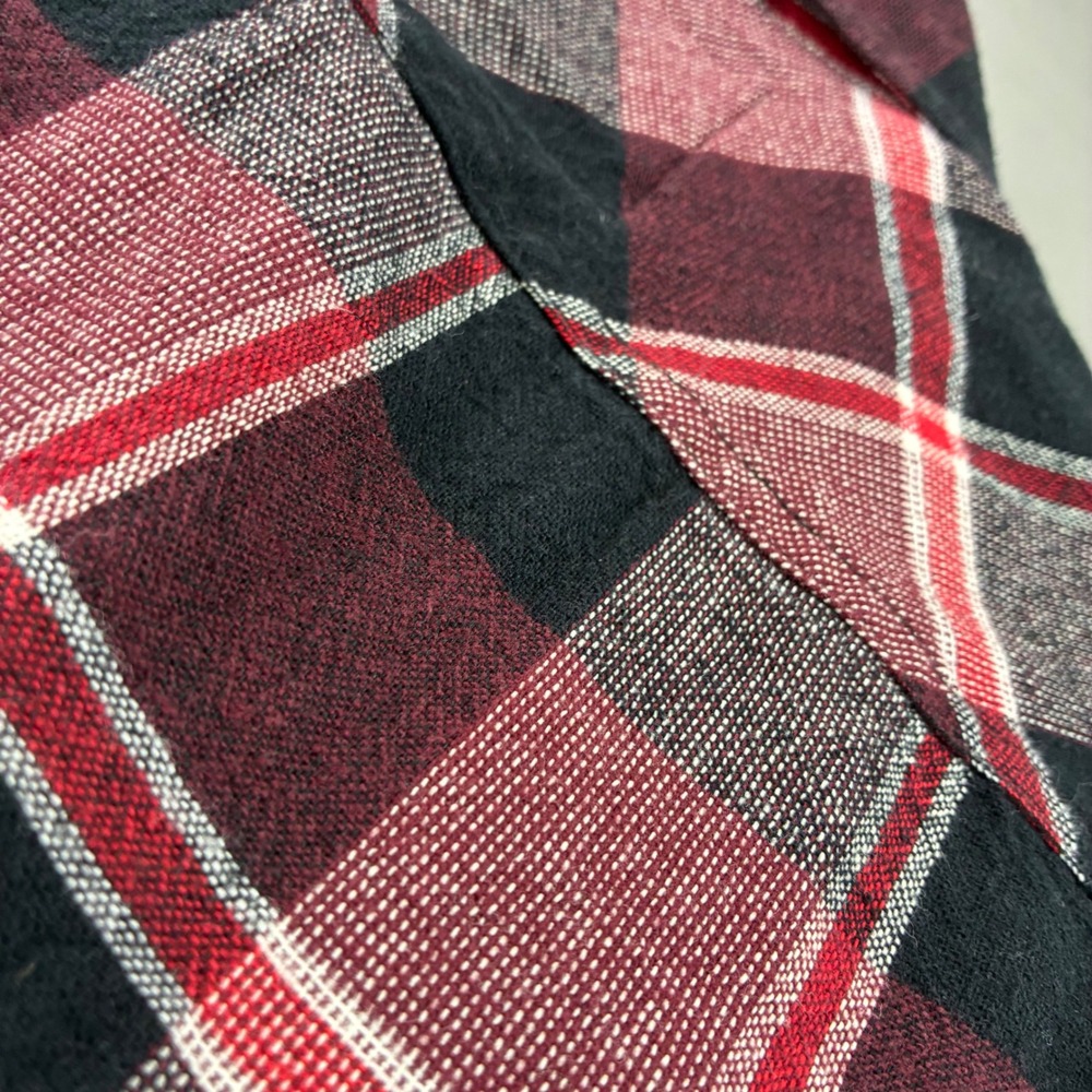 Rocawear Grit Iron Work Wear Mens Large Red Black Plaid Lined Flannel Shirt Read - Picture 11 of 14
